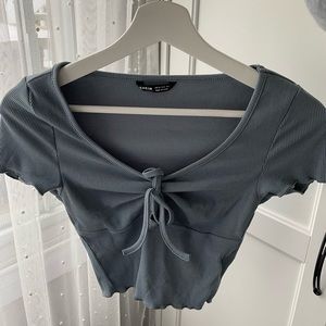 Shein blue/gray cropped t-shirt
